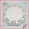 Best Selling Cheap Hollow White Ceramic Porcelain Cake Plate Tableware